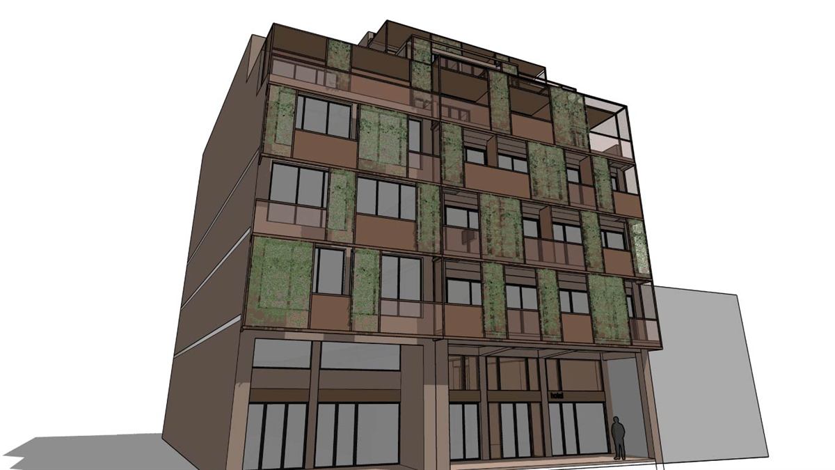Facade of the Aeschylou Street hotel project