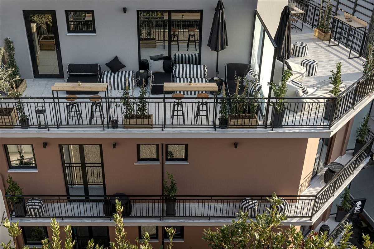 Roof terraces of Clyde Athens hotel